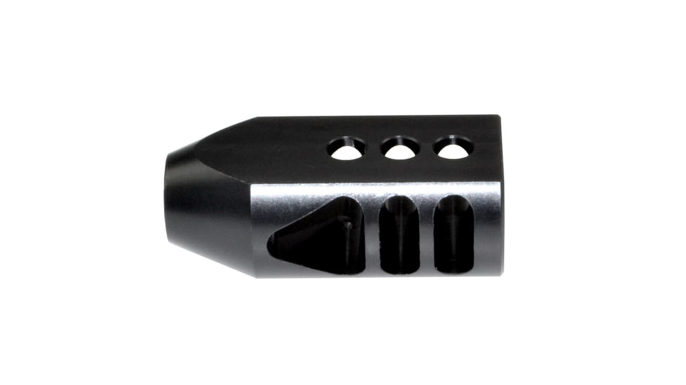 Kexuan 1/2x28 Competition Grade Muzzle Brake for AR-15, Steel with Black Phosphate Finish, MZ-07-01-B