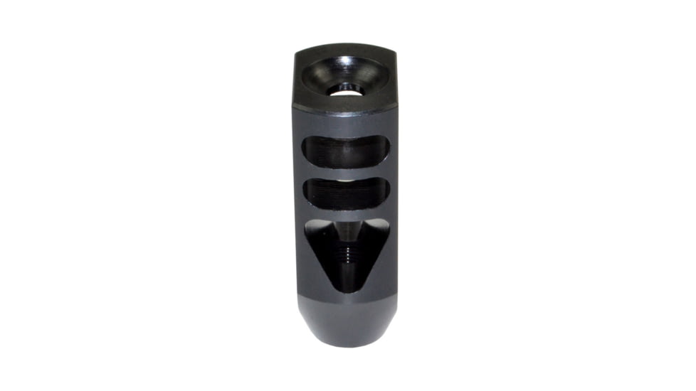 Kexuan 1/2x28 Competition Grade Muzzle Brake for AR-15, Steel with Black Phosphate Finish, MZ-07-01-B