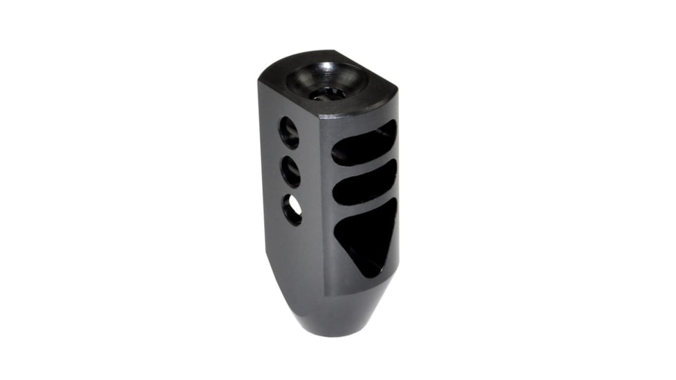 Kexuan 1/2x28 Competition Grade Muzzle Brake for AR-15, Steel with Black Phosphate Finish, MZ-07-01-B