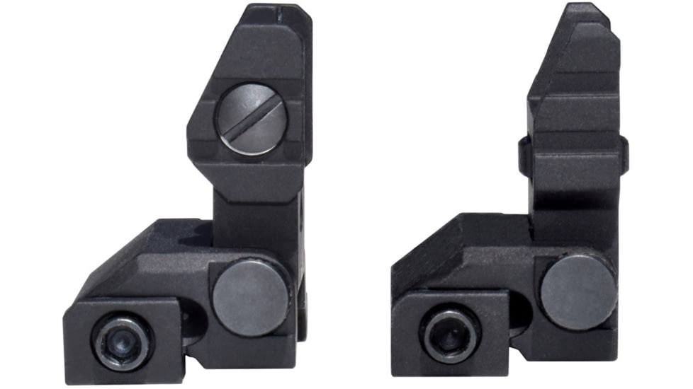 Kexuan 1 in Advanced Tactical Flip Up Front And Rear Sight Set, Aluminum, Black, MFLRS09
