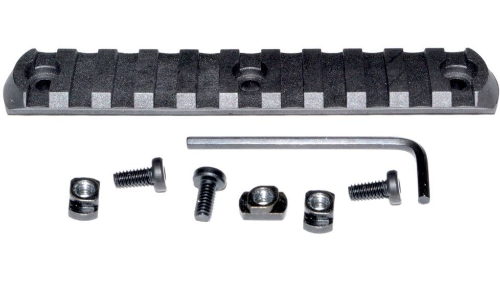 Kexuan 11 Slots M-LOK to Picatinny Rail Section, Polymer, Black, RL-PML11