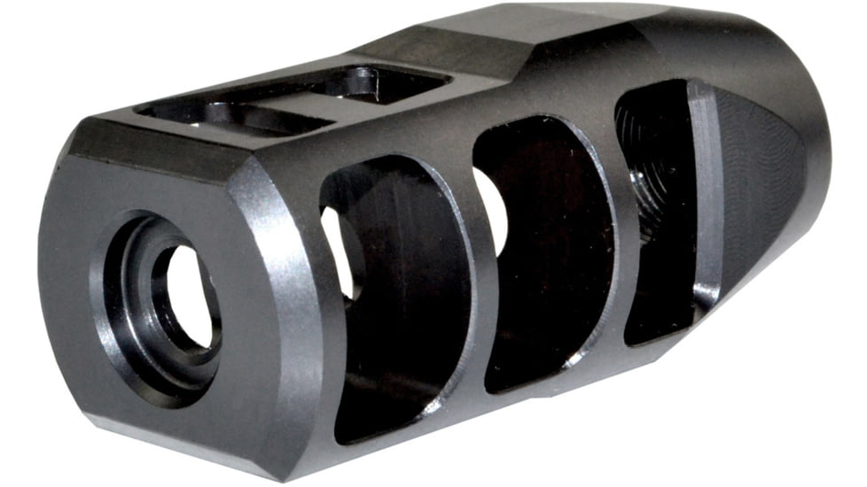 Kexuan Muzzle Brake 11/16x24, Steel, Black, For .450 Bushmaster Or Bull Barrel Thread, Black, MZ-18-07-B