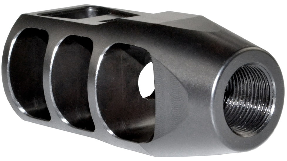 Kexuan Muzzle Brake 11/16x24, Steel, Black, For .450 Bushmaster Or Bull Barrel Thread, Black, MZ-18-07-B