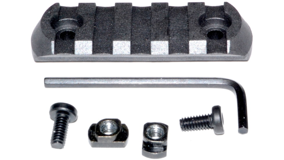 Kexuan 5 Slots M-LOK to Picatinny Adapter Rail, Polymer, Black, RL-PML5