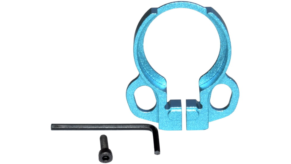 Kexuan Aluminum Receiver End Plate w/Dual Sling Clip Type Adapters for .223/5.56/.308 Buffer Tubes, Blue, ABTA13-BL