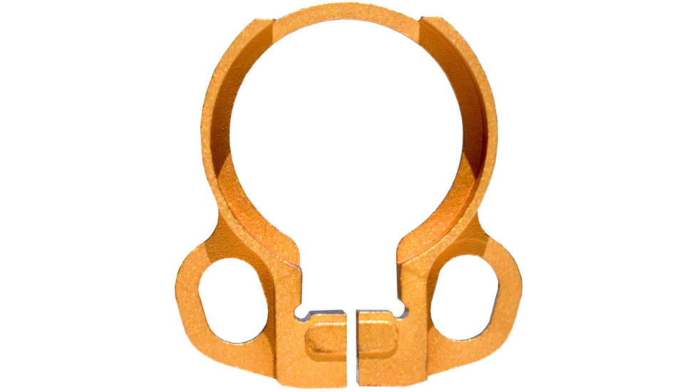 Kexuan Aluminum Receiver End Plate w/Dual Sling Clip Type Adapters for .223/5.56/.308 Buffer Tubes, Golden Orange, ABTA13-GD
