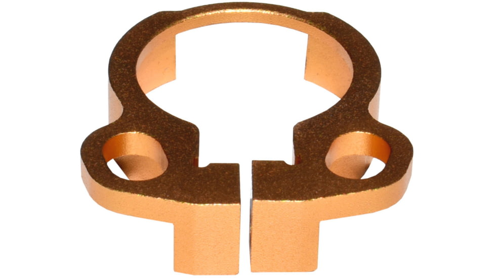 Kexuan Aluminum Receiver End Plate w/Dual Sling Clip Type Adapters for .223/5.56/.308 Buffer Tubes, Golden Orange, ABTA13-GD