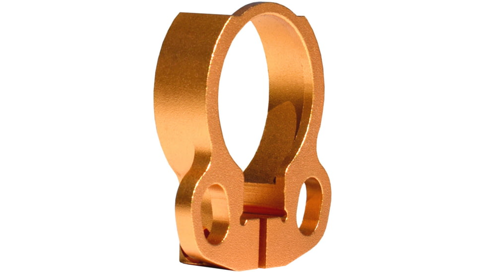 Kexuan Aluminum Receiver End Plate w/Dual Sling Clip Type Adapters for .223/5.56/.308 Buffer Tubes, Golden Orange, ABTA13-GD