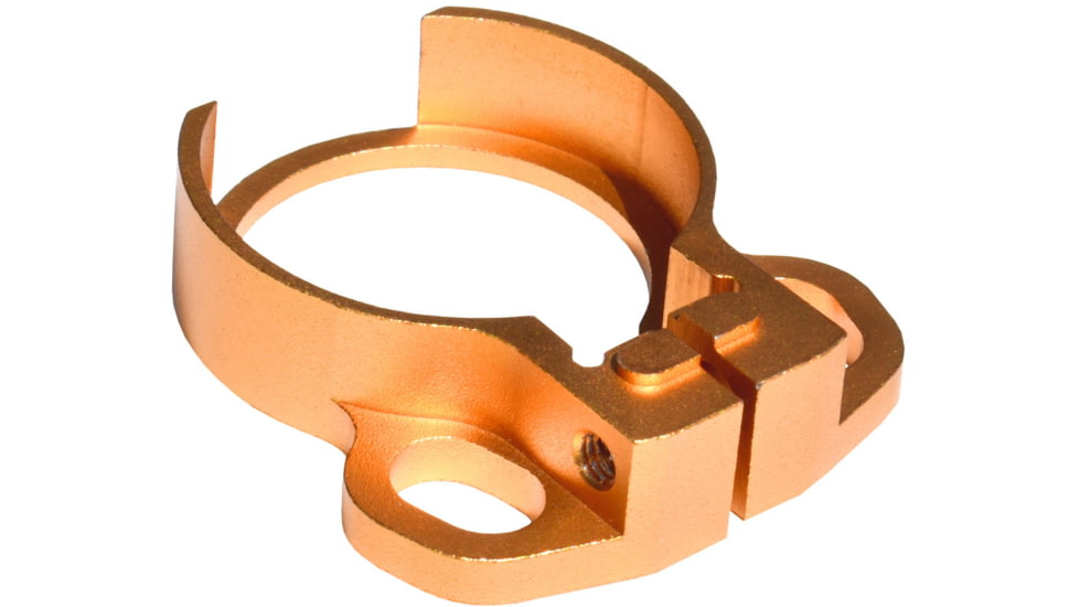 Kexuan Aluminum Receiver End Plate w/Dual Sling Clip Type Adapters for .223/5.56/.308 Buffer Tubes, Golden Orange, ABTA13-GD