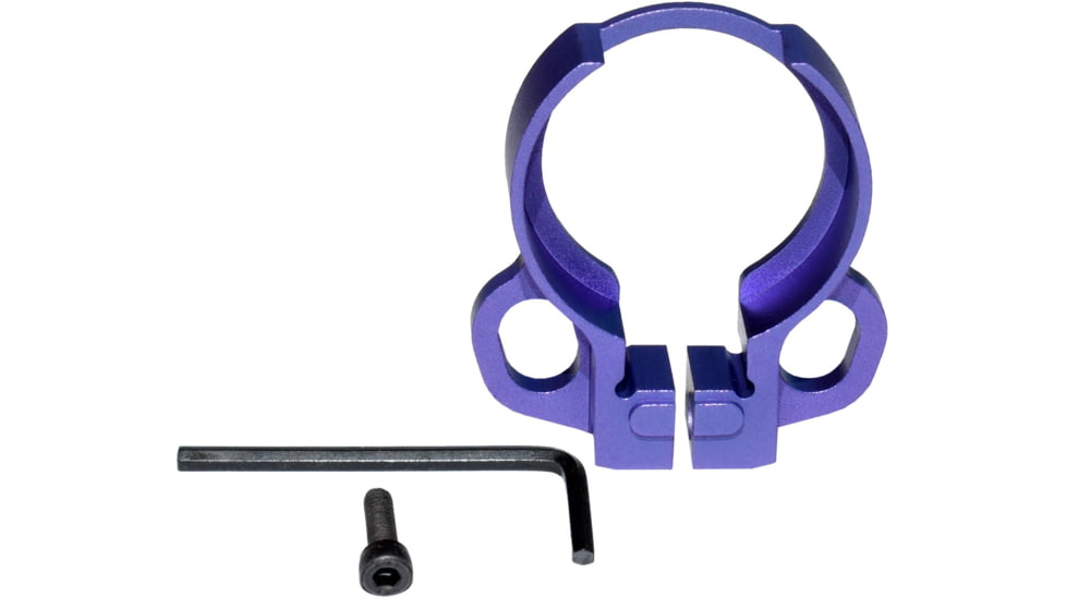Kexuan Aluminum Receiver End Plate w/Dual Sling Clip Type Adapters for .223/5.56/.308 Buffer Tubes, Purple, ABTA13-PUR