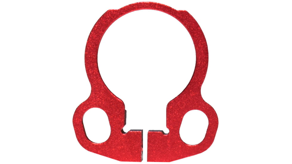 Kexuan Aluminum Receiver End Plate w/Dual Sling Clip Type Adapters for .223/5.56/.308 Buffer Tubes, Red, ABTA13-R