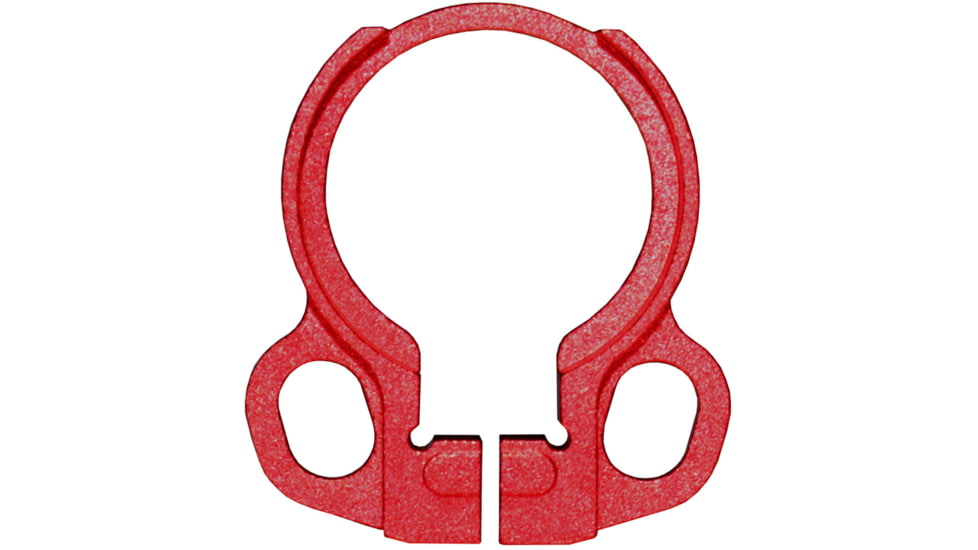Kexuan Aluminum Receiver End Plate w/Dual Sling Clip Type Adapters for .223/5.56/.308 Buffer Tubes, Red, ABTA13-R