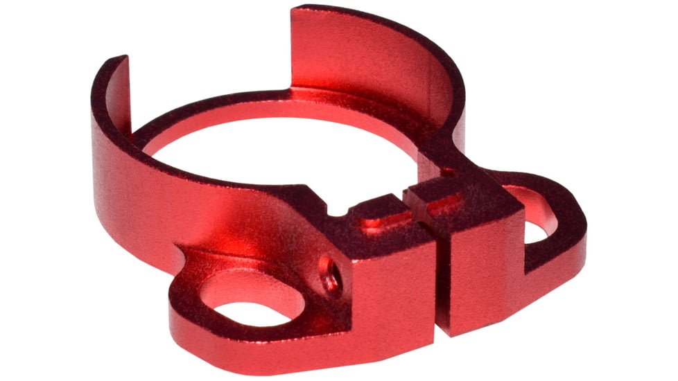 Kexuan Aluminum Receiver End Plate w/Dual Sling Clip Type Adapters for .223/5.56/.308 Buffer Tubes, Red, ABTA13-R