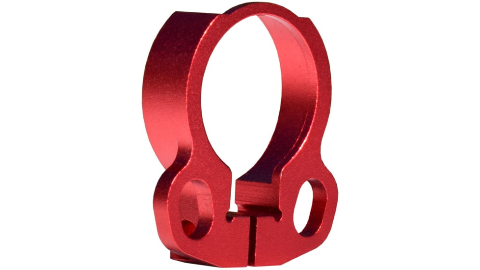 Kexuan Aluminum Receiver End Plate w/Dual Sling Clip Type Adapters for .223/5.56/.308 Buffer Tubes, Red, ABTA13-R