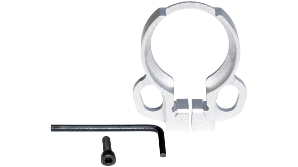 Kexuan Aluminum Receiver End Plate w/Dual Sling Clip Type Adapters for .223/5.56/.308 Buffer Tubes, Silver, ABTA13-S