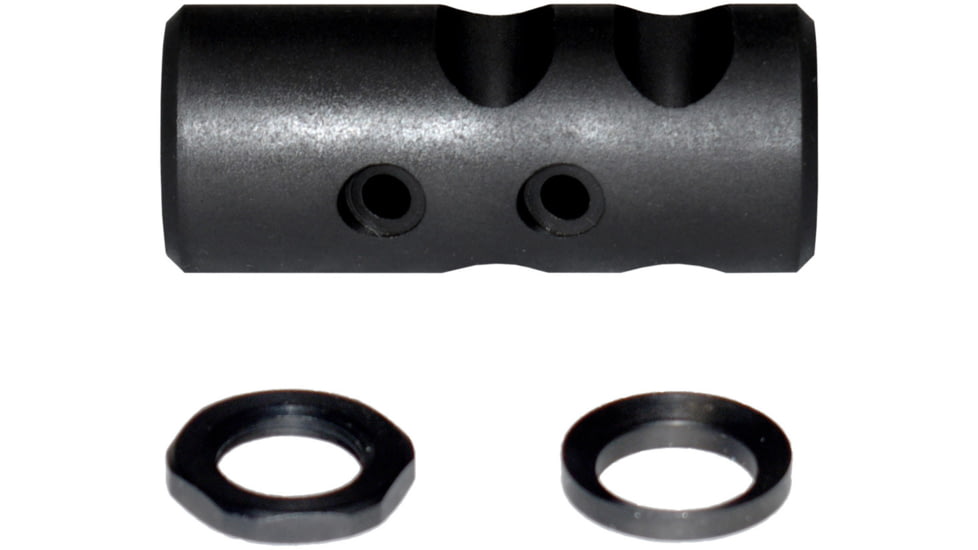 Kexuan .308 Short Muzzle Brake, 5/8x24, Black, MZ-01S-02-B