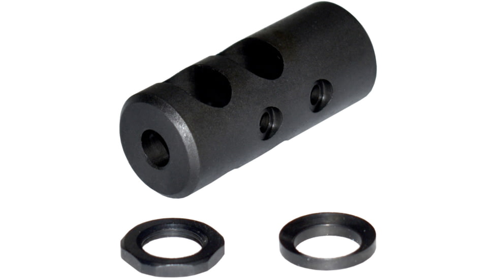Kexuan .308 Short Muzzle Brake, 5/8x24, Black, MZ-01S-02-B