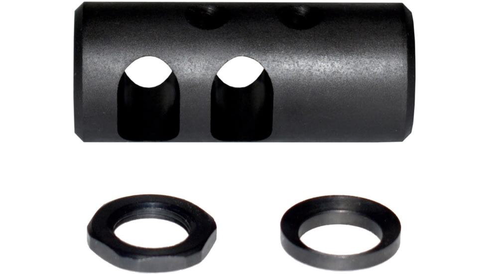 Kexuan .308 Short Muzzle Brake, 5/8x24, Black, MZ-01S-02-B