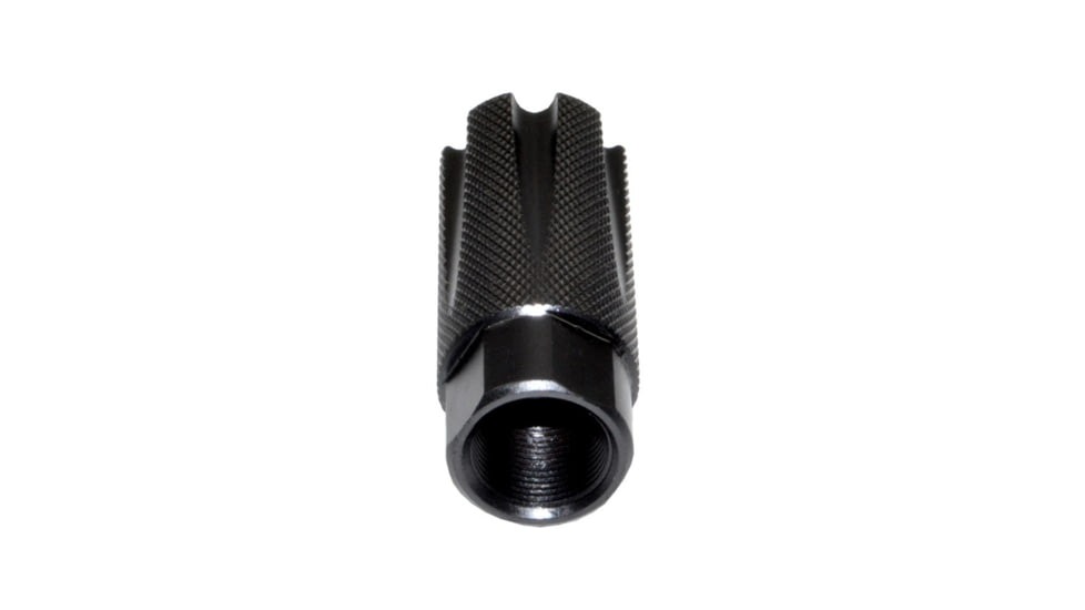 Kexuan Competition Grade Muzzle Brake Recoil Compensator for AR-10 LR 308, 5/8inx24 thread, Steel with Black Knurled Phosphate finish, MZ-08-02-B