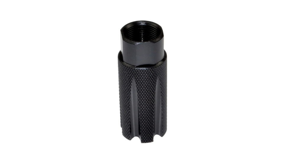 Kexuan Competition Grade Muzzle Brake Recoil Compensator for AR-10 LR 308, 5/8inx24 thread, Steel with Black Knurled Phosphate finish, MZ-08-02-B