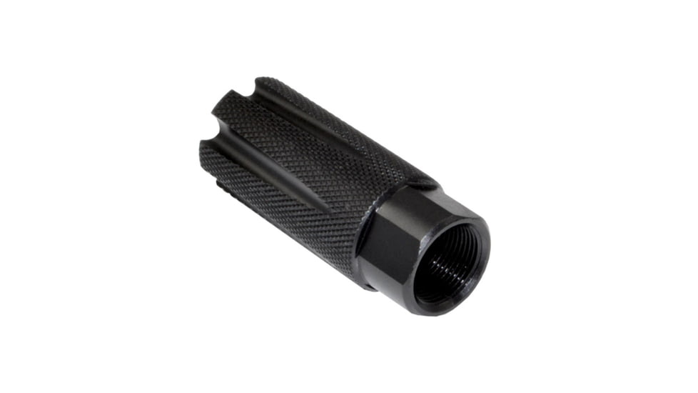 Kexuan Competition Grade Muzzle Brake Recoil Compensator for AR-10 LR 308, 5/8inx24 thread, Steel with Black Knurled Phosphate finish, MZ-08-02-B