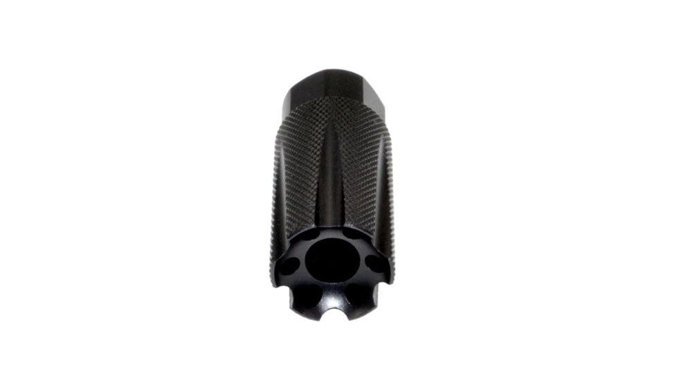 Kexuan Competition Grade Muzzle Brake Recoil Compensator for AR-10 LR 308, 5/8inx24 thread, Steel with Black Knurled Phosphate finish, MZ-08-02-B