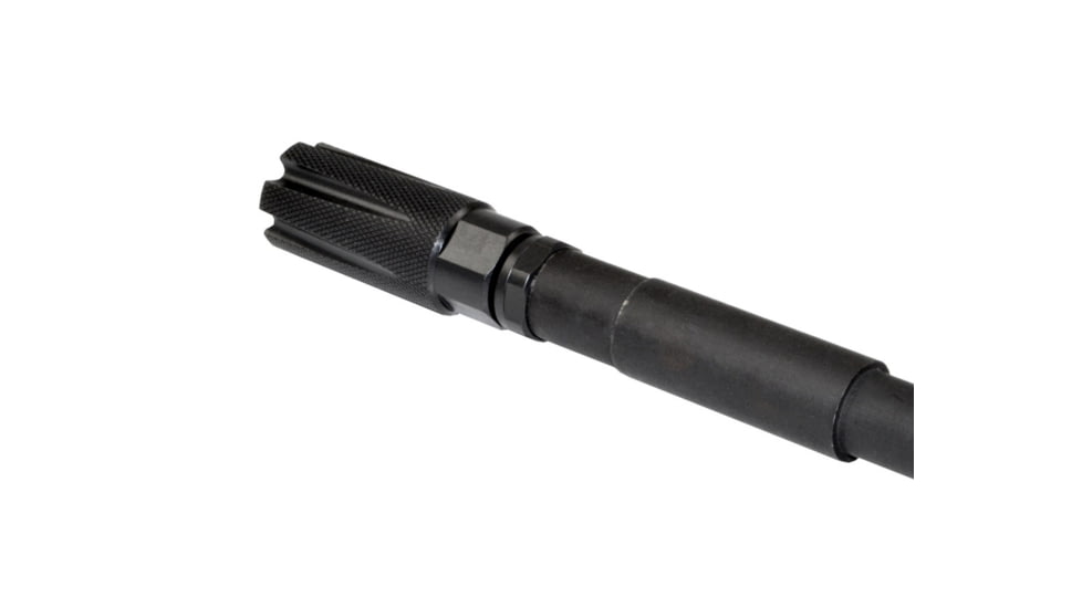 Kexuan Competition Grade Muzzle Brake Recoil Compensator for AR-15 .223/5.56 NATO, 1/2inx28 thread, Steel with Black Knurled Phosphate finish, MZ-08-01-B