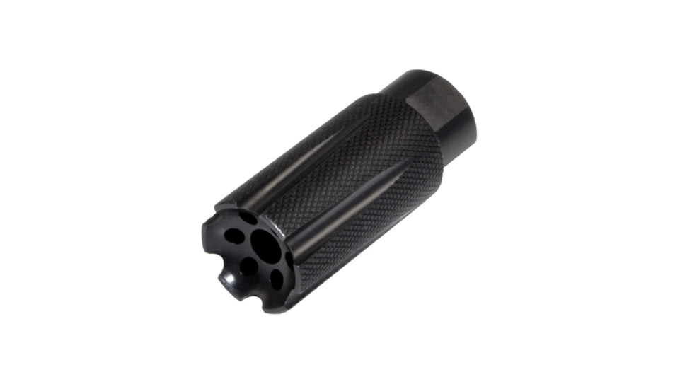 Kexuan Competition Grade Muzzle Brake Recoil Compensator for AR-15 .223/5.56 NATO, 1/2inx28 thread, Steel with Black Knurled Phosphate finish, MZ-08-01-B