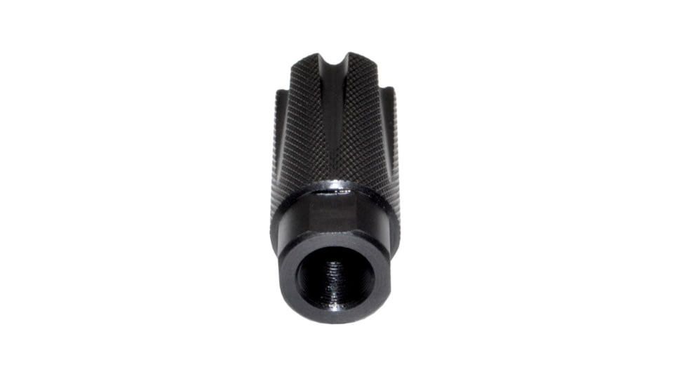 Kexuan Competition Grade Muzzle Brake Recoil Compensator for AR-15 .223/5.56 NATO, 1/2inx28 thread, Steel with Black Knurled Phosphate finish, MZ-08-01-B
