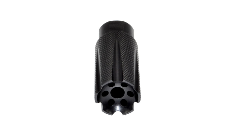 Kexuan Competition Grade Muzzle Brake Recoil Compensator for AR-15 .223/5.56 NATO, 1/2inx28 thread, Steel with Black Knurled Phosphate finish, MZ-08-01-B