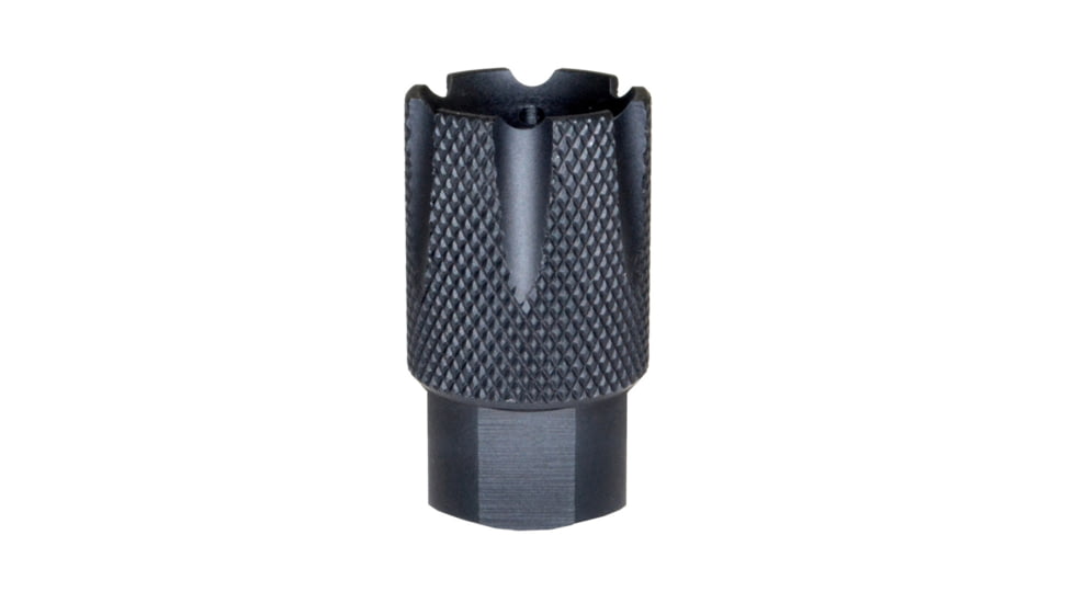 Kexuan Competition Grade Muzzle Brake Recoil Compensator Shorty Style for AR-15, .223, 1/2x28 thread, Steel with Black Knurled Phosphate finish, MZ-08S-01-B