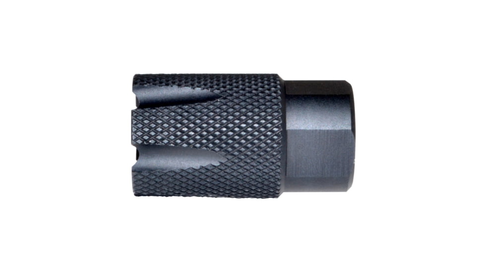 Kexuan Competition Grade Muzzle Brake Recoil Compensator Shorty Style for AR-15, .223, 1/2x28 thread, Steel with Black Knurled Phosphate finish, MZ-08S-01-B
