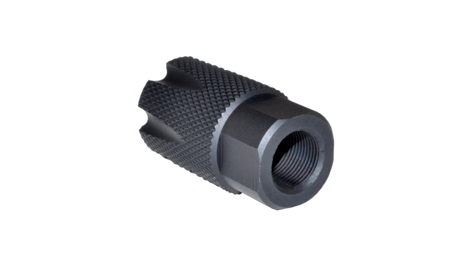 Kexuan Competition Grade Muzzle Brake Recoil Compensator Shorty Style for AR-10, LR 308, 5/8x24 thread, Steel with Black Knurled Phosphate finish, MZ-08S-02-B