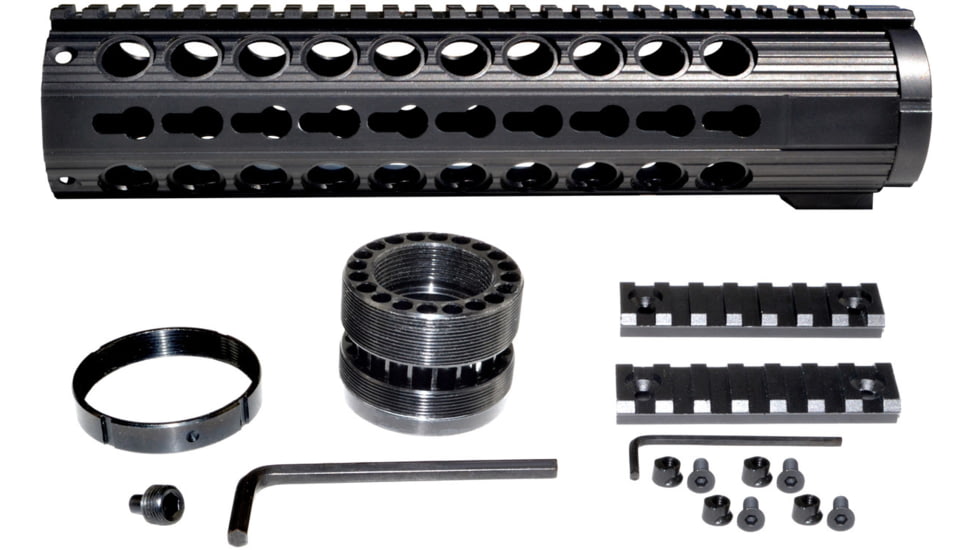 Kexuan Free Float KeyMod Handguard for .308 Low Profile Upper Receiver, 10.4 in, Black, MK38Y10