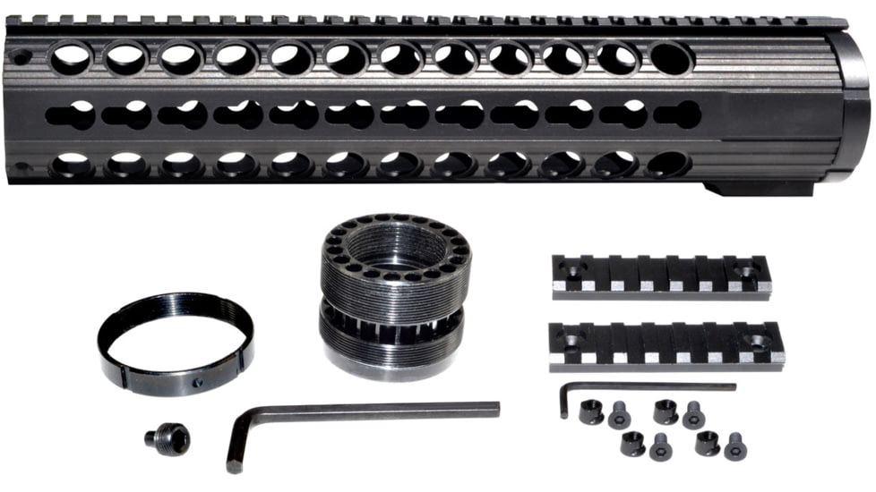 Kexuan Free Float KeyMod Handguard for .308 Low Profile Upper Receiver, 12.5 in, Black, MK38Y125