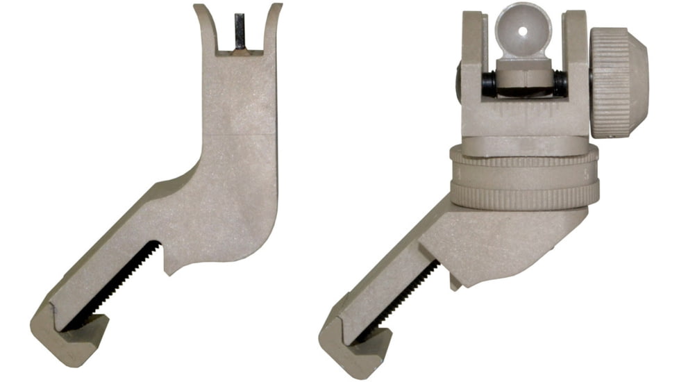 Kexuan Front &amp; Rear 45 Degree Offset Backup Polymer Sights, Tan, MAFRS02-T