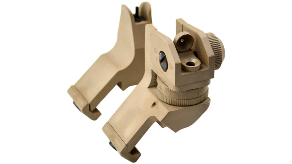 Kexuan Front &amp; Rear 45 Degree Offset Backup Polymer Sights, Tan, MAFRS02-T