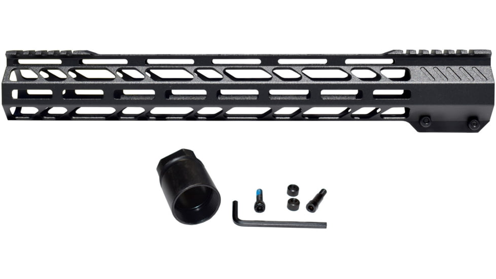 Kexuan M-LOK Free Float Handguard for .308 DPMS High Profile Uppers, 15 in, Black, MM38E15-H