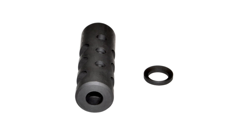 Kexuan Muzzle Brake Recoil Compensator for AR-10 .LR 308, 5/8inx24 thread, Black Steel, MZ-01-02-B