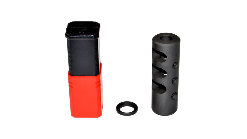 Kexuan Muzzle Brake Recoil Compensator for AR-10 .LR 308, 5/8inx24 thread, Black Steel, MZ-01-02-B