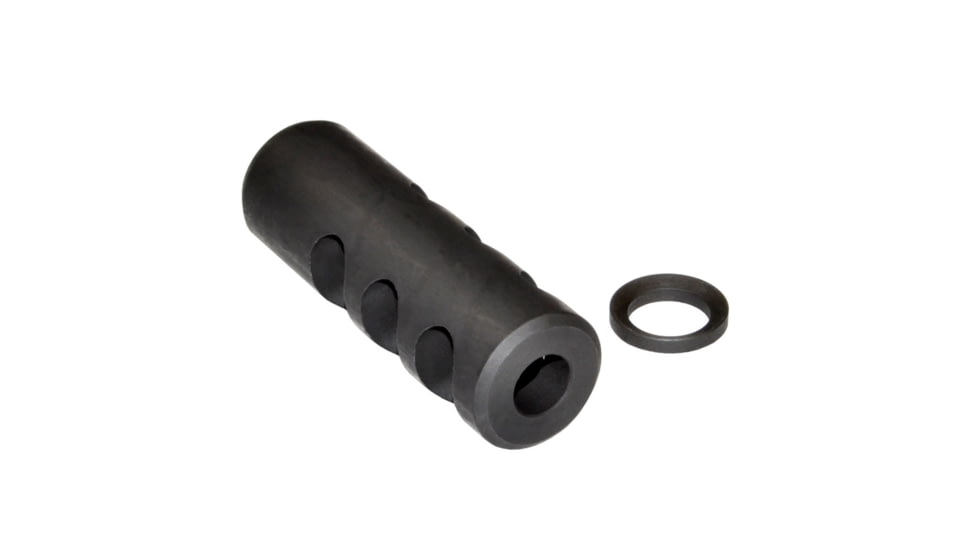 Kexuan Muzzle Brake Recoil Compensator for AR-10 .LR 308, 5/8inx24 thread, Black Steel, MZ-01-02-B