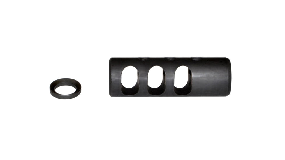 Kexuan Muzzle Brake Recoil Compensator for AR-10 .LR 308, 5/8inx24 thread, Black Steel, MZ-01-02-B
