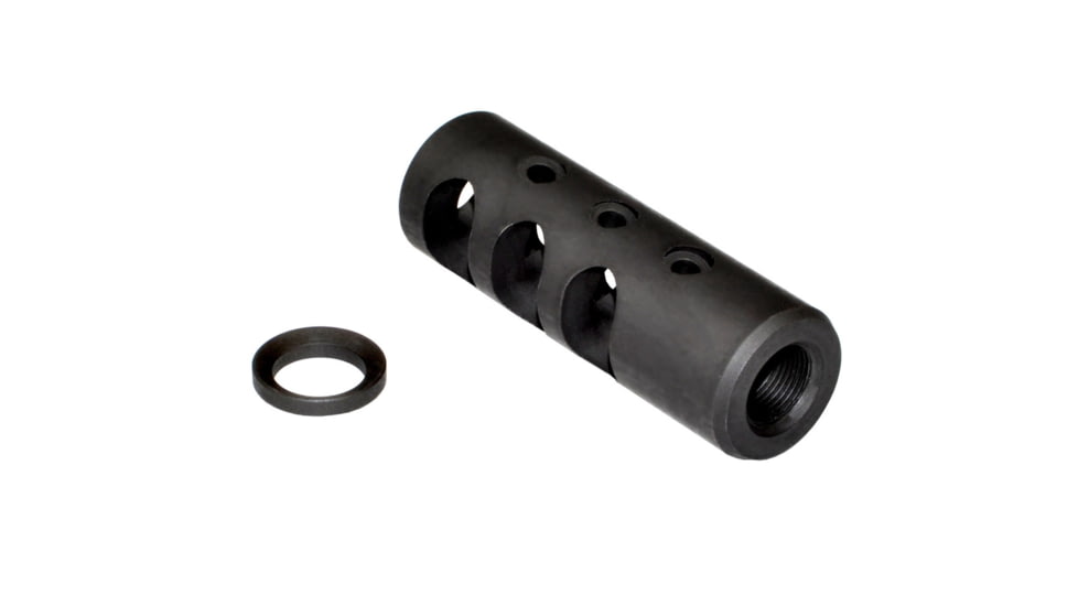 Kexuan Muzzle Brake Recoil Compensator for AR-10 .LR 308, 5/8inx24 thread, Black Steel, MZ-01-02-B