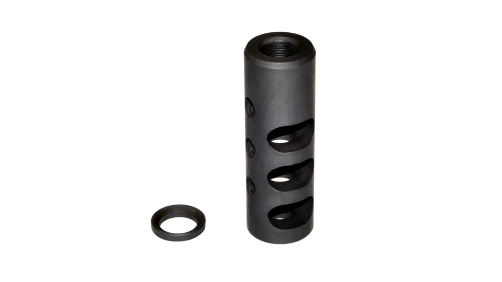 Kexuan Muzzle Brake Recoil Compensator for AR-10 .LR 308, 5/8inx24 thread, Black Steel, MZ-01-02-B