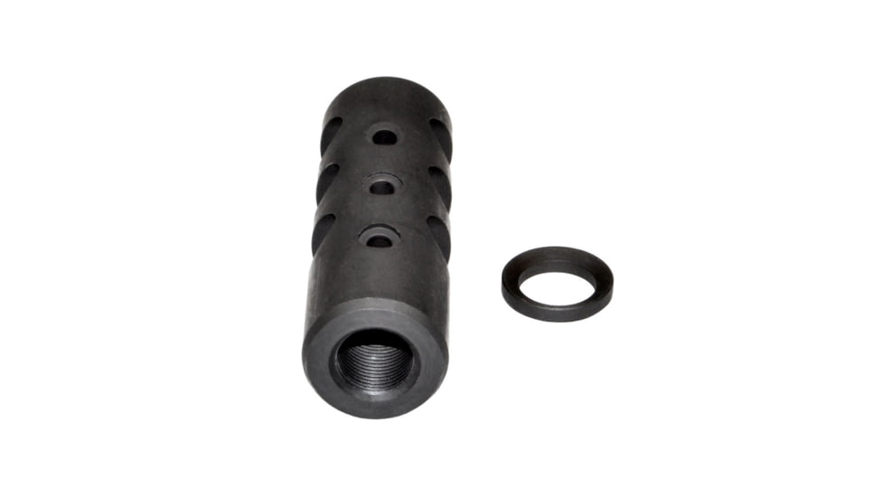 Kexuan Muzzle Brake Recoil Compensator for AR-10 .LR 308, 5/8inx24 thread, Black Steel, MZ-01-02-B