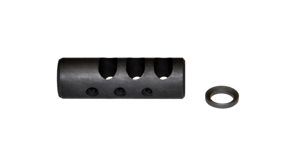 Kexuan Muzzle Brake Recoil Compensator for AR-10 .LR 308, 5/8inx24 thread, Black Steel, MZ-01-02-B