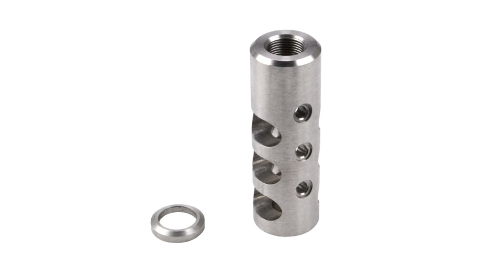 Kexuan Muzzle Brake Recoil Compensator for AR-10 .LR 308, 5/8inx24 thread,, Stainless Steel, MZ-01-02-SS