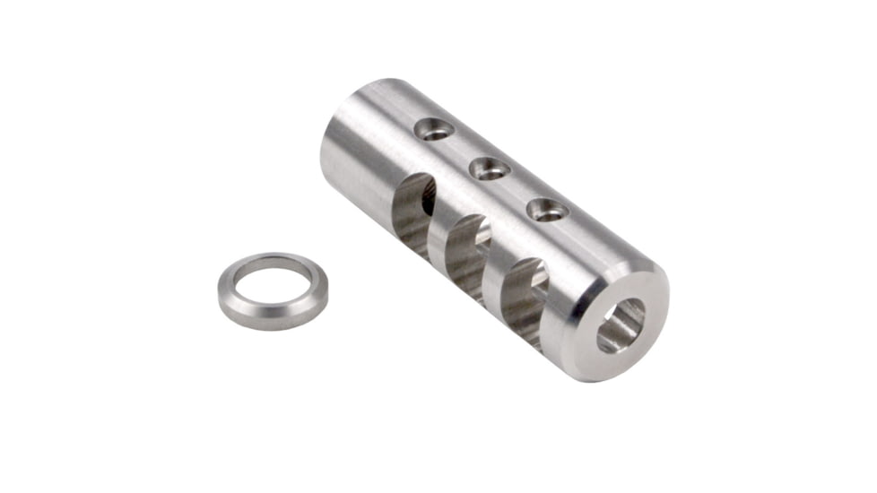 Kexuan Muzzle Brake Recoil Compensator for AR-10 .LR 308, 5/8inx24 thread,, Stainless Steel, MZ-01-02-SS