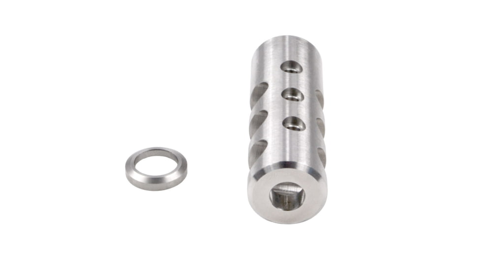 Kexuan Muzzle Brake Recoil Compensator for AR-10 .LR 308, 5/8inx24 thread,, Stainless Steel, MZ-01-02-SS