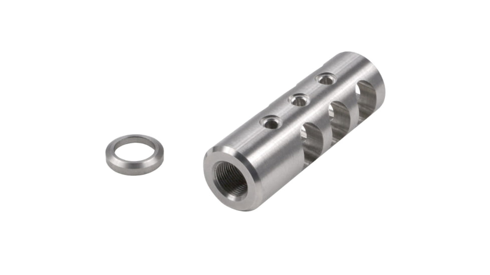 Kexuan Muzzle Brake Recoil Compensator for AR-10 .LR 308, 5/8inx24 thread,, Stainless Steel, MZ-01-02-SS